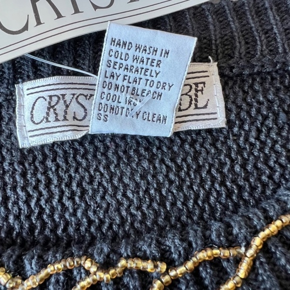 NWT Vintage Crystal - Kobe poinsettia sequined sweater - Picture 10 of 10